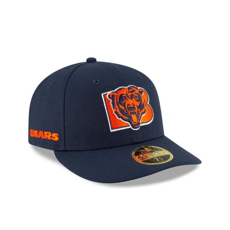 NFL Chicago Bears Logo Mix Low Profile 59Fifty Fitted (WHD8349) - Blue New Era Caps